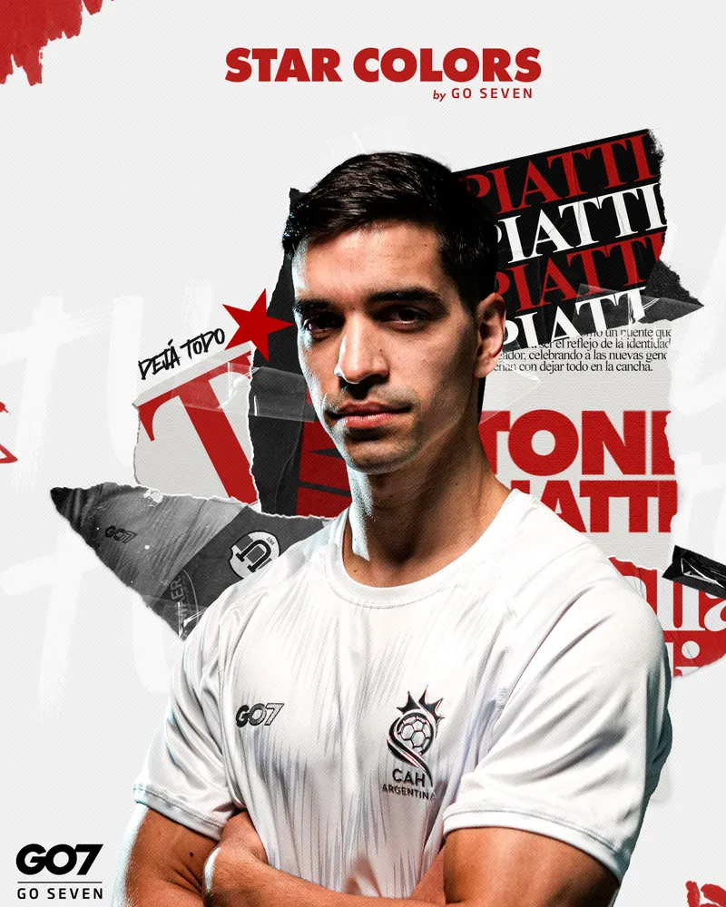 Star Colors — Toni Piatti con la camiseta blanca de la selección argentina